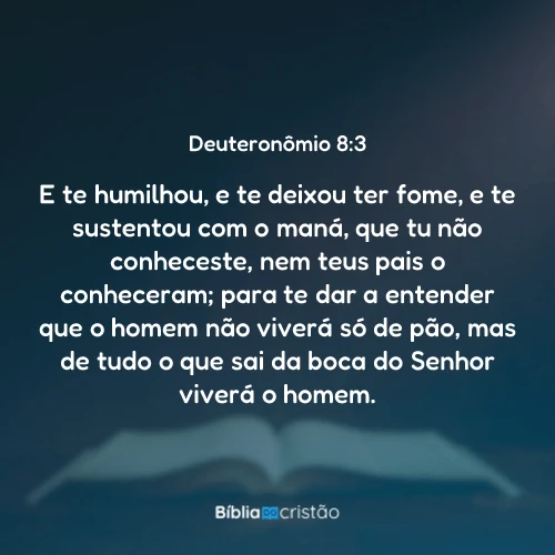 Deuteronômio 8:3