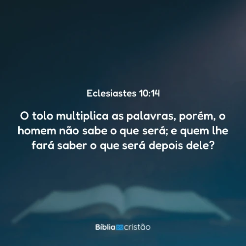 Eclesiastes 10:14
