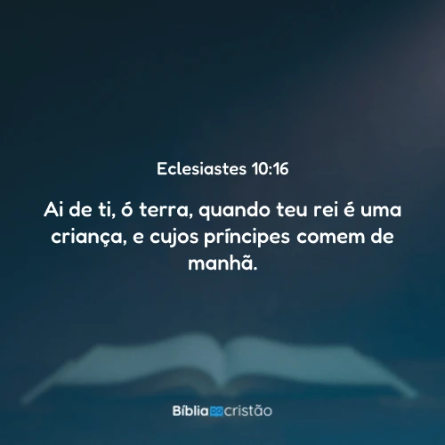 Eclesiastes 10:16
