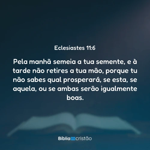 Eclesiastes 11:6
