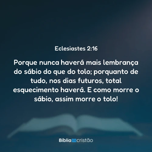 Eclesiastes 2:16