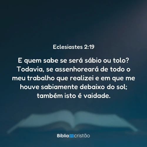 Eclesiastes 2:19