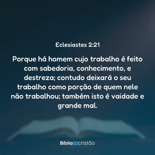Eclesiastes 2:21