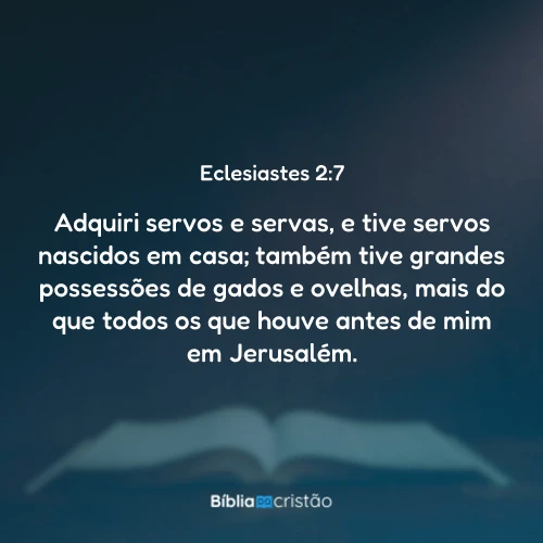 Eclesiastes 2:7