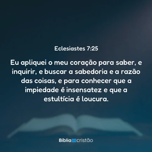 Eclesiastes 7:25