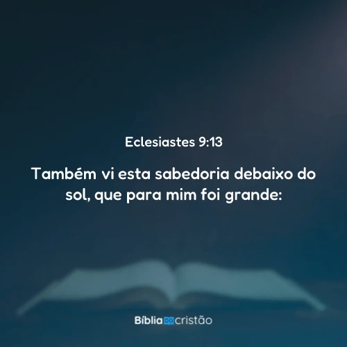 Eclesiastes 9:13