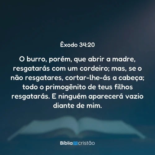 Êxodo 34:20