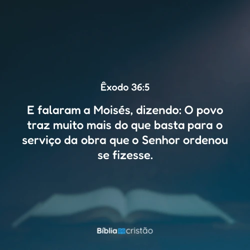 Êxodo 36:5