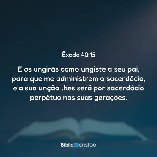 Êxodo 40:15