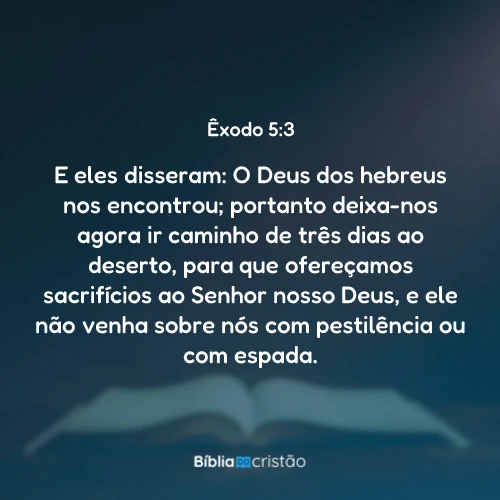 Êxodo 5:3