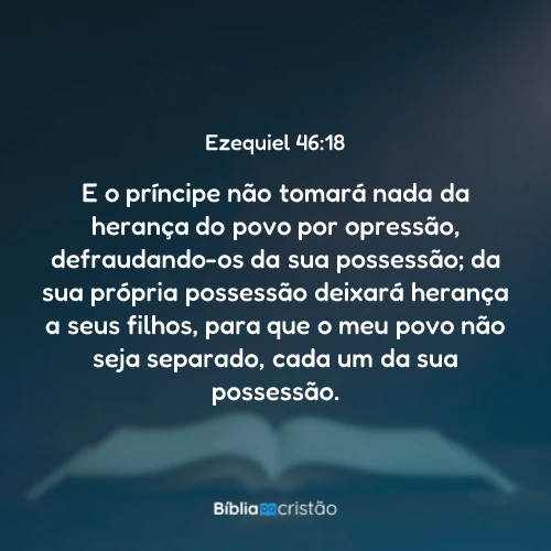 Ezequiel 46:18