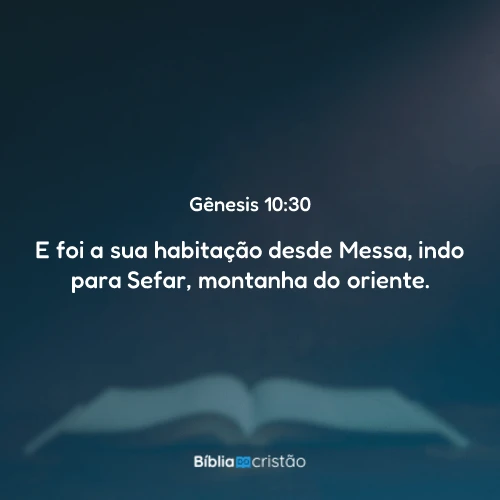 Gênesis 10:30