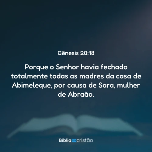 Gênesis 20:18