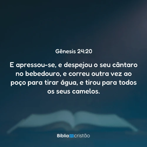 Gênesis 24:20