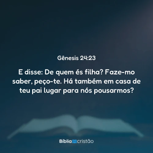 Gênesis 24:23