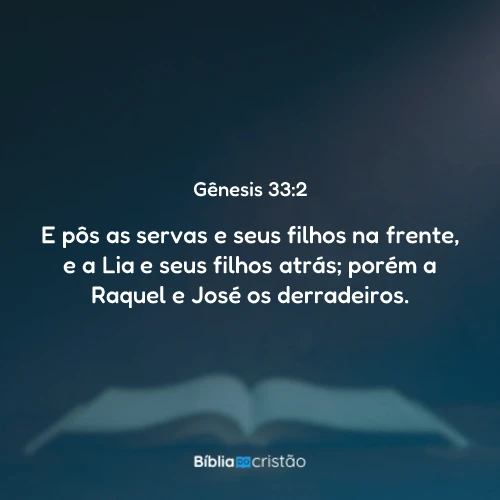Gênesis 33:2