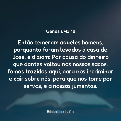 Gênesis 43:18