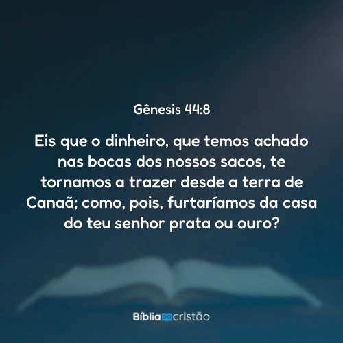 Gênesis 44:8