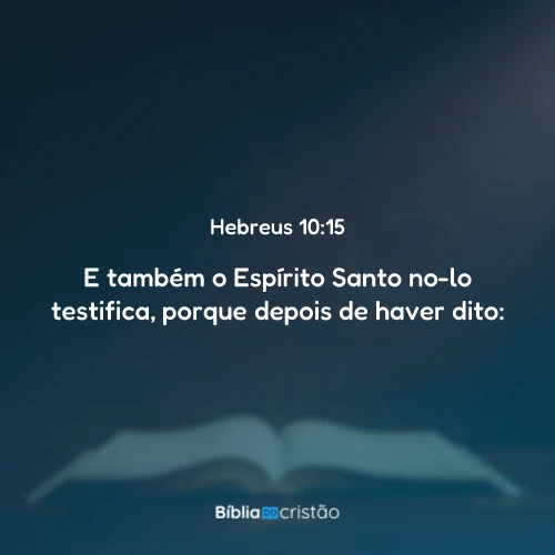 Hebreus 10:15