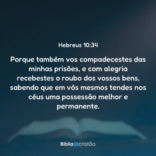 Hebreus 10:34