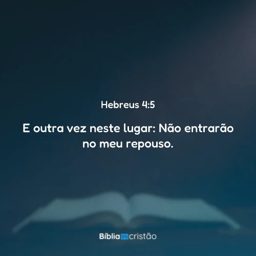 Hebreus 4:5