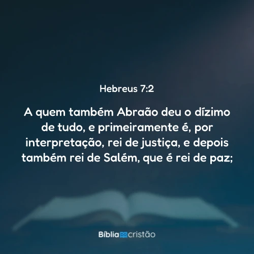Hebreus 7:2