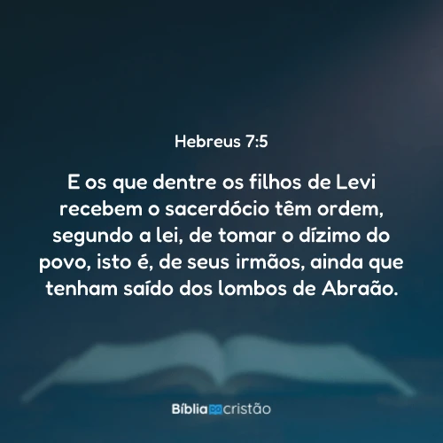 Hebreus 7:5