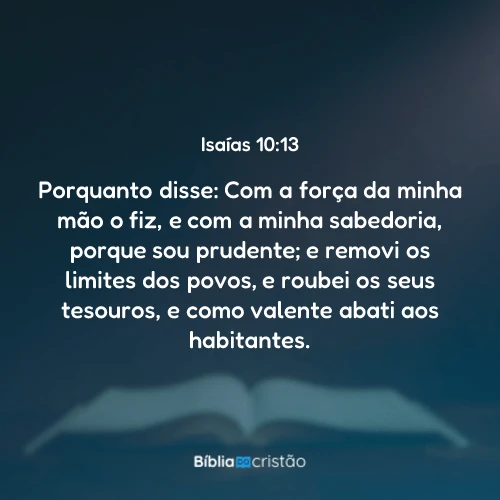 Isaías 10:13