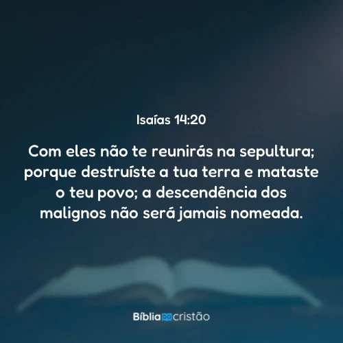 Isaías 14:20