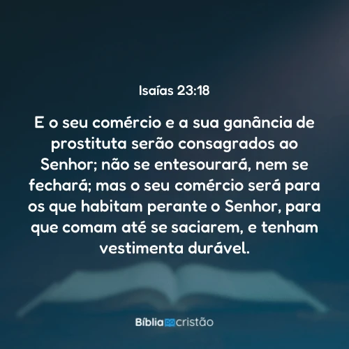 Isaías 23:18