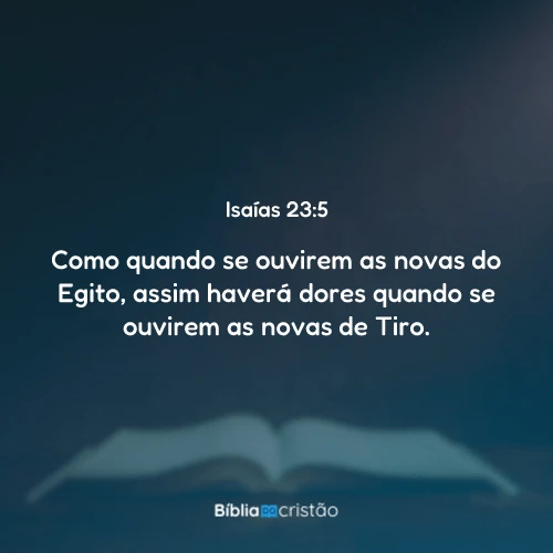 Isaías 23:5