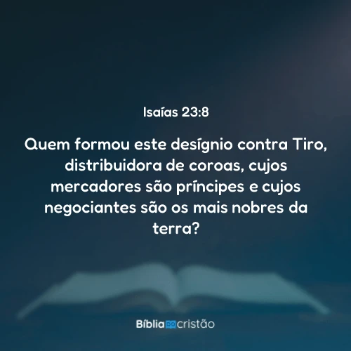 Isaías 23:8