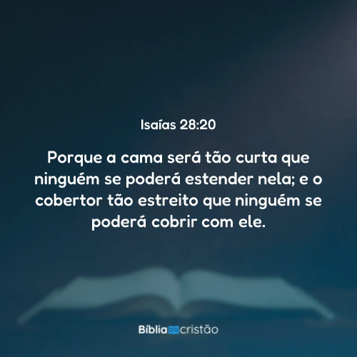 Isaías 28:20