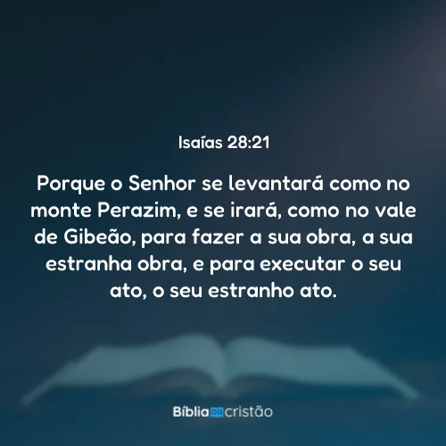 Isaías 28:21