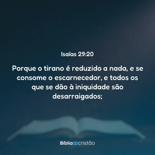 Isaías 29:20