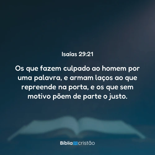 Isaías 29:21