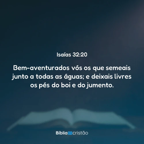 Isaías 32:20