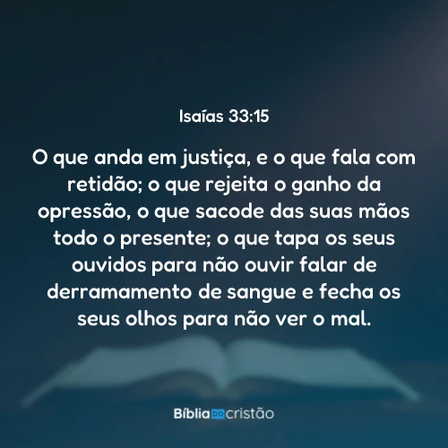 Isaías 33:15