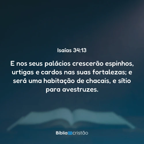 Isaías 34:13