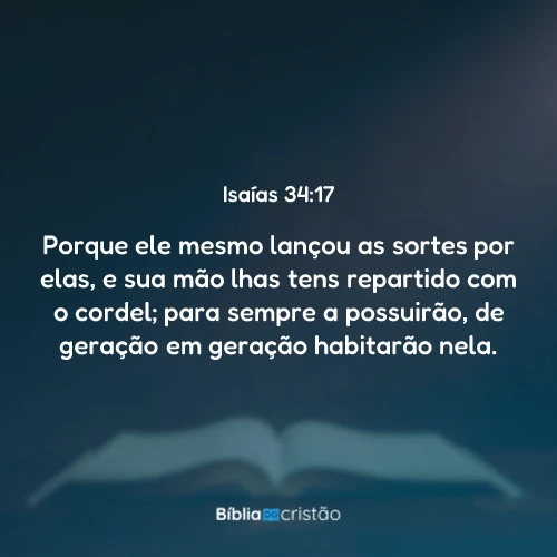 Isaías 34:17