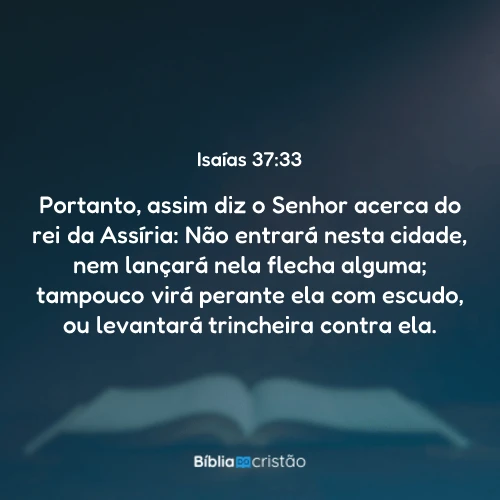 Isaías 37:33