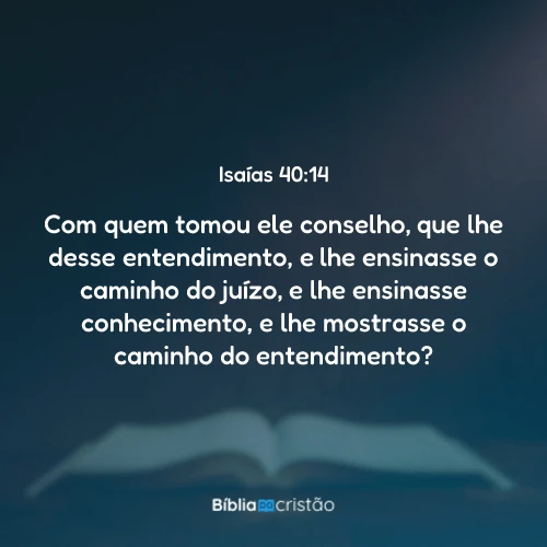 Isaías 40:14