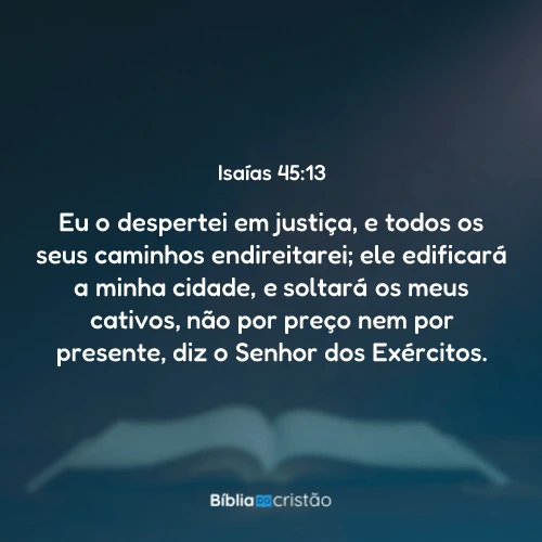 Isaías 45:13