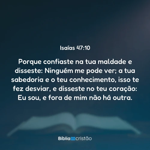 Isaías 47:10