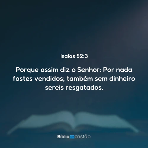 Isaías 52:3