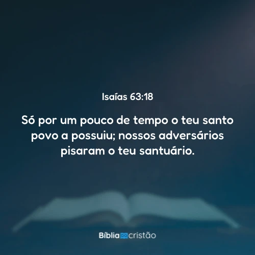 Isaías 63:18