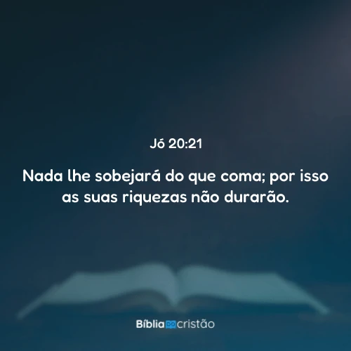 Jó 20:21