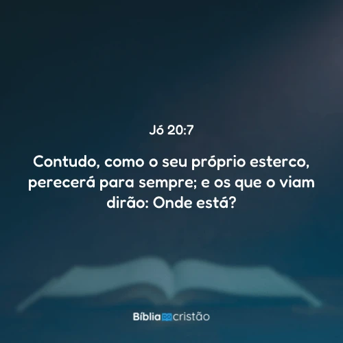 Jó 20:7