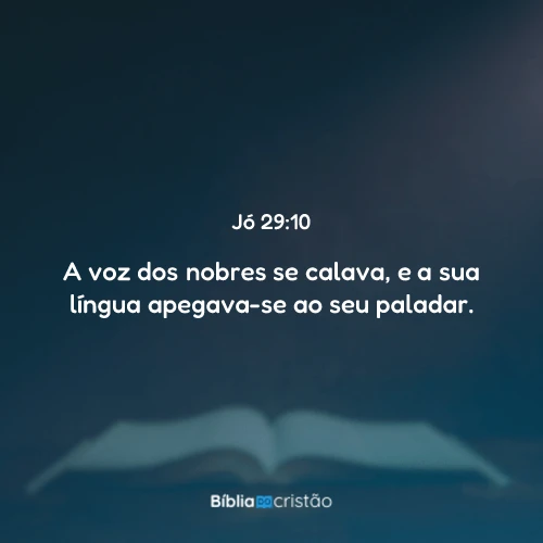 Jó 29:10