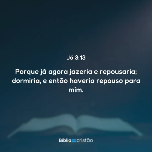 Jó 3:13